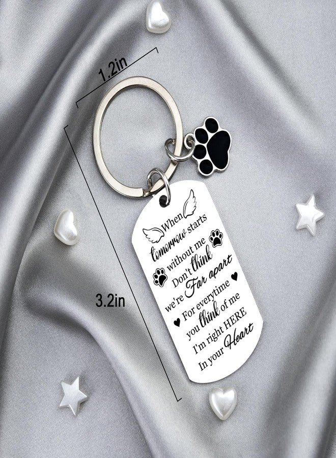 MOEXUKO Dog Memorial Gifts for Loss of Dog Passing Away Gifts Pet Memorial Gift for Dogs Sympathy Keychain for Dogs Cats Bereavement Remembrance Condolence Gift for Pet Lovers Pets Loss Keyring - Image 2